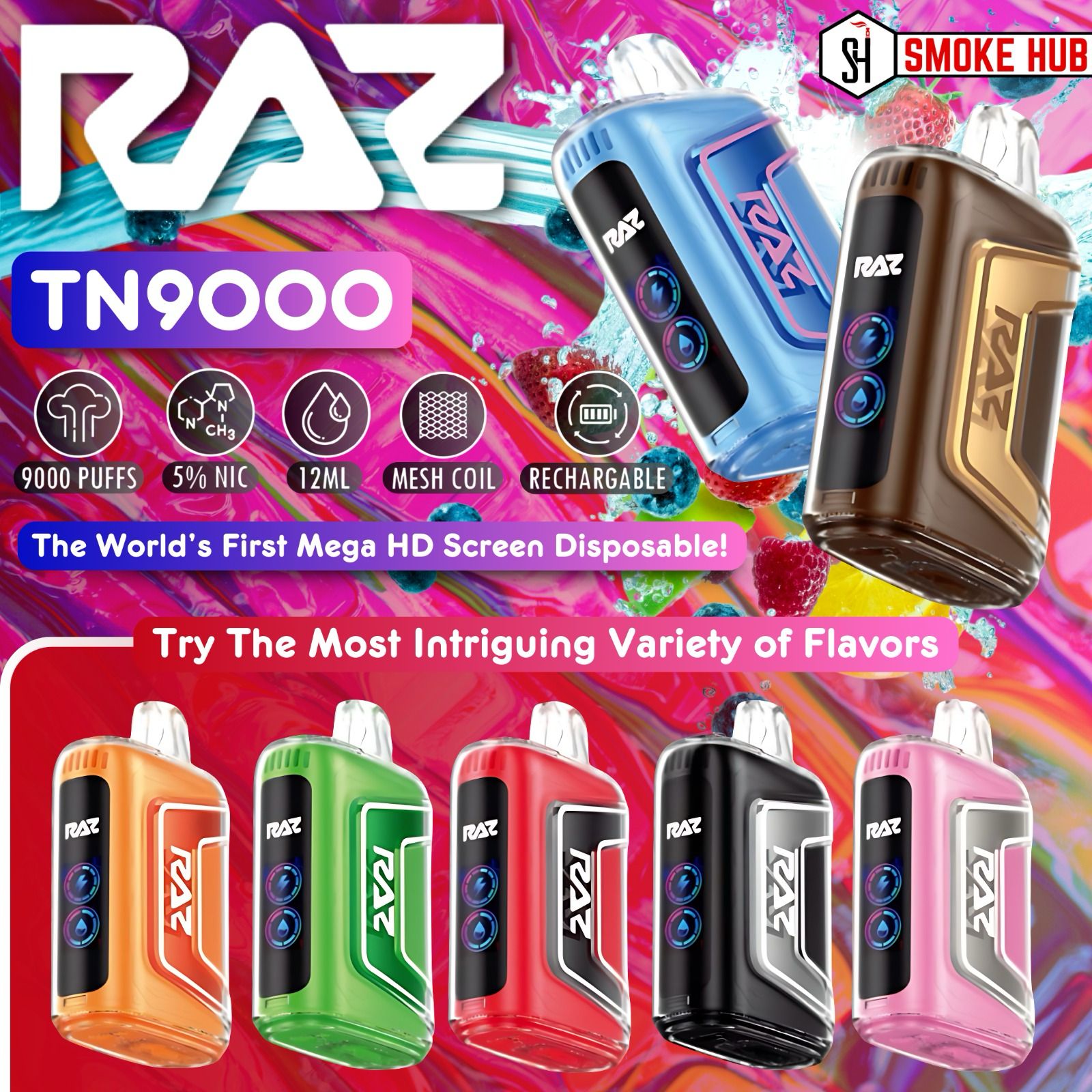 RAZ TN9000 DISPOSABLE 5% NICOTINE